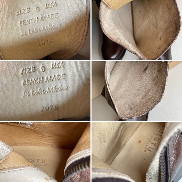 New BED STU Manchester Teak Distressed Riding Boots Size 9 - Picture 12 of 16